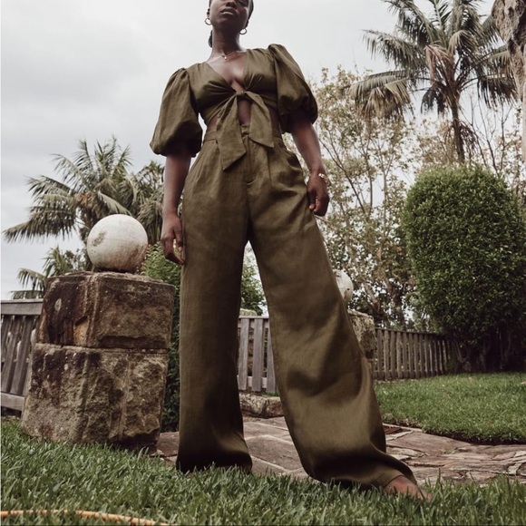DISSH Pants - ISO DISSH Norah Pants in Olive Size AU 2 / US 0